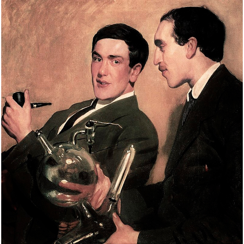 Б.М. Кустодиев. Портрет профессоров Капицы и Семёнова. 1921 г. Б.М. Кустодиев. Портрет профессоров Капицы и Семёнова. 1921 г.