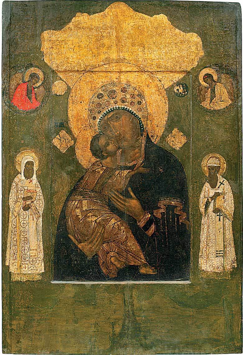 БОГОМАТЕРЬ ВЛАДИМИРСКАЯ ВОЛОКОЛАМСКАЯ Около 1572 года. БОГОМАТЕРЬ ВЛАДИМИРСКАЯ ВОЛОКОЛАМСКАЯ Около 1572 года.