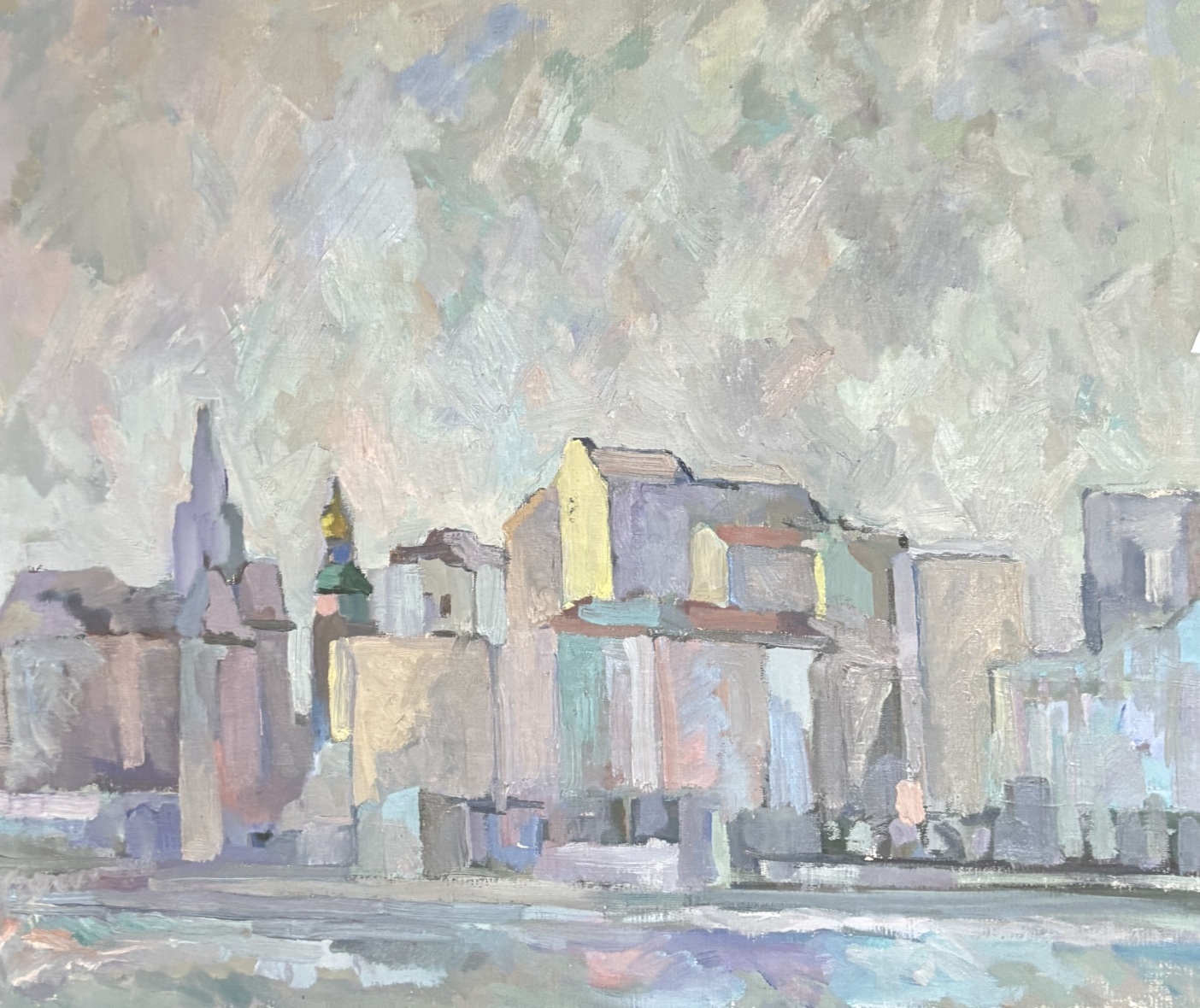 Ю.Ларин. Урбанистический пейзаж. 1973