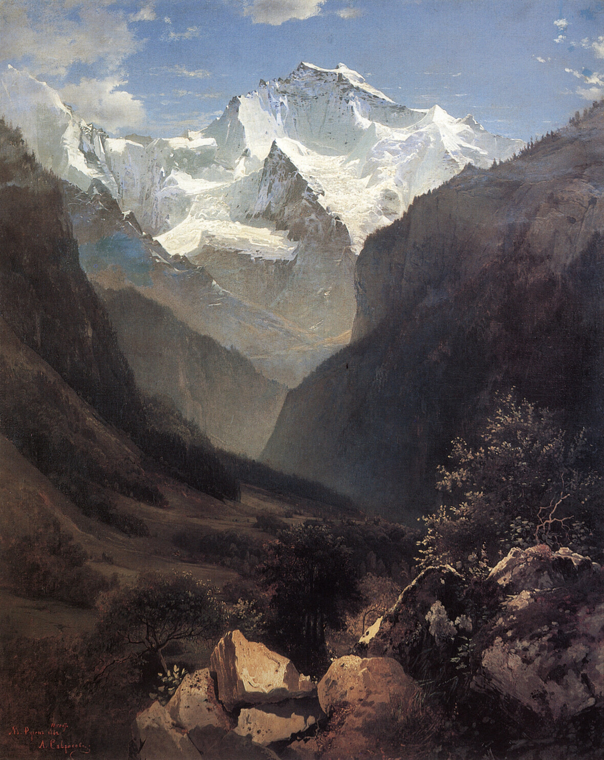 Алексей Саврасов. Вид в швейцарских Альпах. 1862 г. 