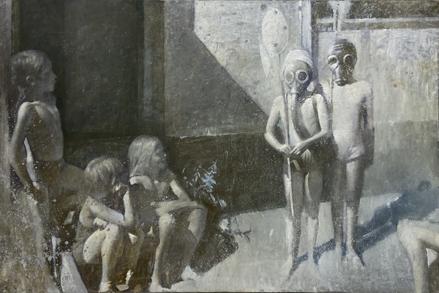 Сергей Казаков-Подкин. Мальчишки. 2024. Холст, масло. 80х120