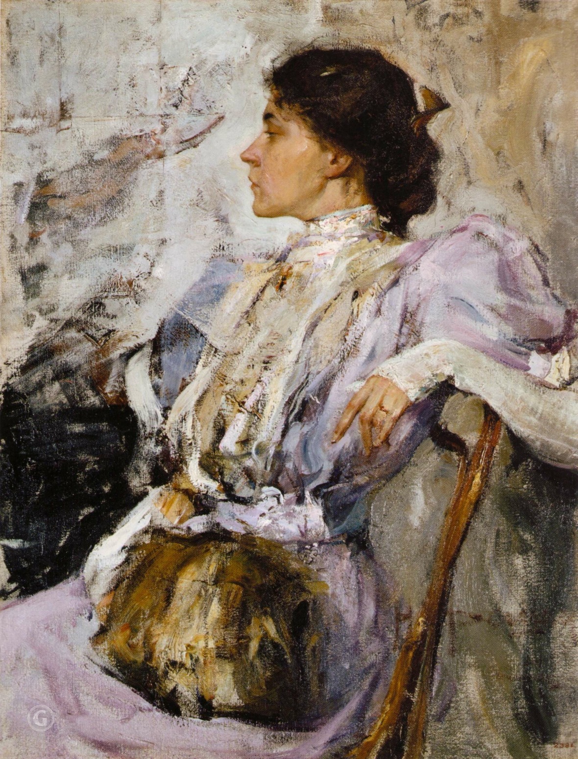 Николай Фешин – Дама в лиловом (1908) Николай Фешин – Дама в лиловом (1908)