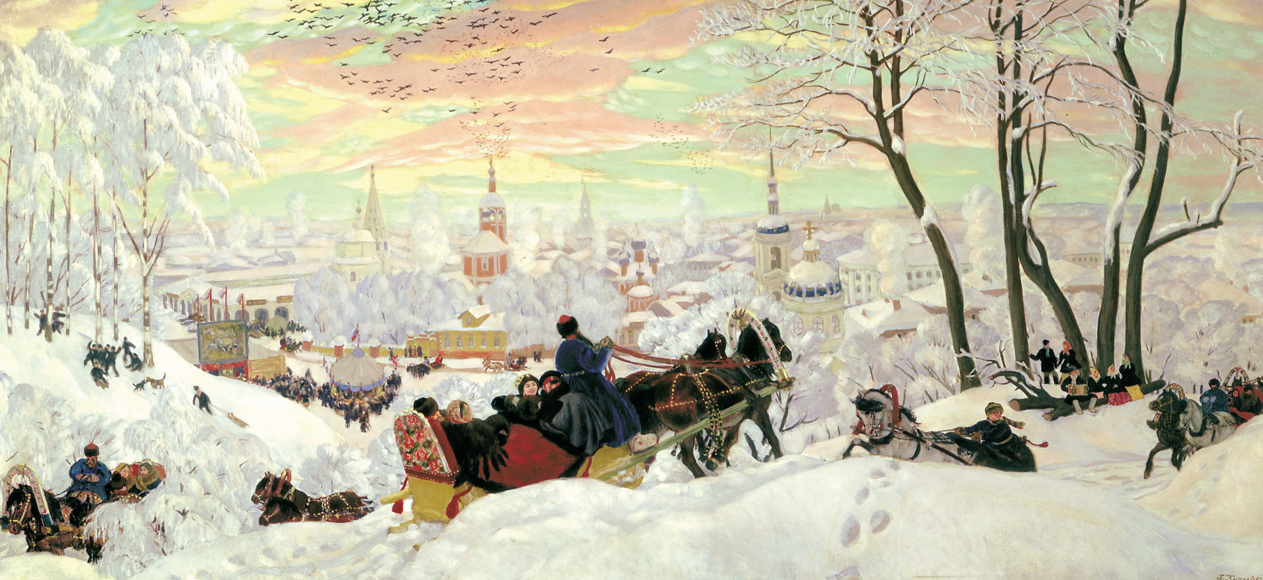 Б.М. Кустодиев. Масленица. 1916 г. Б.М. Кустодиев. Масленица. 1916 г.