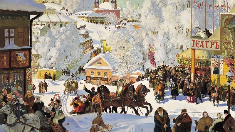 Б.М. Кустодиев. Масленица. 1919 г. Б.М. Кустодиев. Масленица. 1919 г.