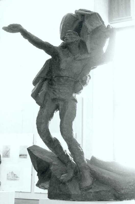 Near Rzhev. The composition is sculptural