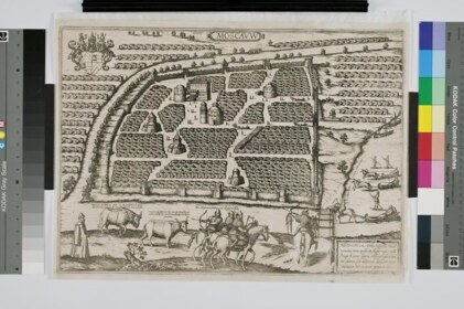 布劳恩与霍根贝格地图集中的赫伯斯坦莫斯科平面图（1593）