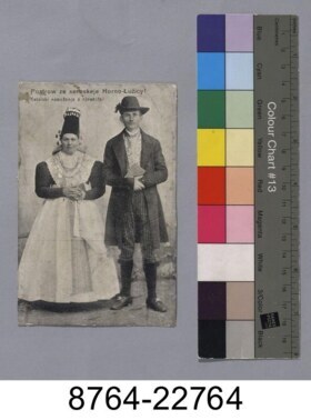 照片明信片：新婚夫妇。 塞族人;塞族人:Lusatian Serbs