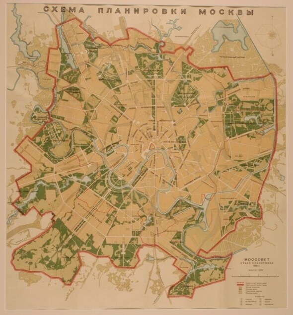 莫斯科规划示意图，1935年