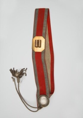 军乐队鼓手的Baldric with two drumsticks(baldric)