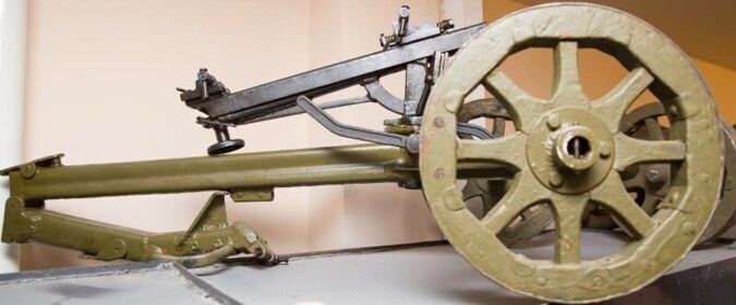 Machine tool, wheeled model 1943. 7.62mm heavy machine gun system Goryunov model 1943.